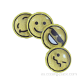 4 rondas emoji de dibujos animados de gel